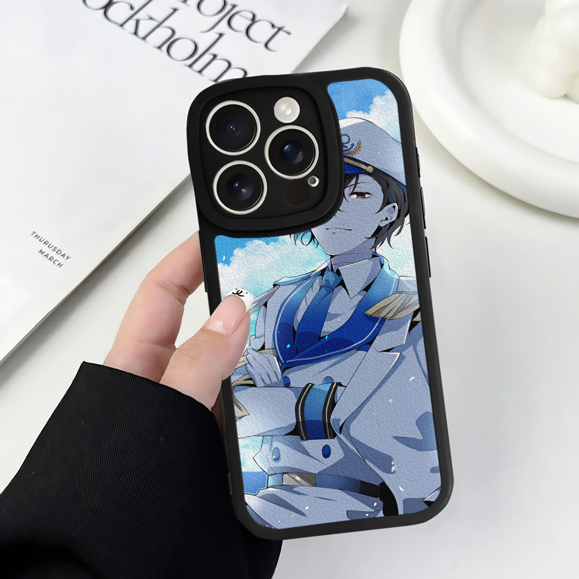 （画像用） 文豪ストレイドッグス Bungo Stray Dogs 【iPhone 16シリーズ対応】シリコンスマホケース（レザー調） 材質：シリコン